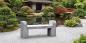 Preview: Steinbank Gartenbank moderne Betonbank rustikale Steinbank 142cm