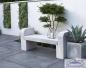 Preview: Steinbank Gartenbank moderne Betonbank rustikale Steinbank 142cm