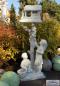 Preview: Vogelhaus Steinfigur mit Kinderfiguren Beton Steinguss Gartendekoration 140cm 122kg SA-N1764