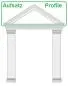 Preview: Tympanon Giebel Portal mit Säulen Fassadenstuck