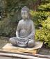 Mobile Preview: Gartenfigur XXL Buddha Steinfigur in anthrazit