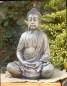 Preview: Große Buddha Steinfigur anthrazit