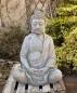 Mobile Preview: Buddha Steinfiguren Beton Naturfarben