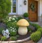 Preview: Steinpilz Steinfigur XXL Gartenpilze Gartenfigur Steinguss 65 cm Gartendekoration Frostsicher 164kg