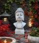 Preview: Buddha Büste kleiner Buddhakopf Gartendekoration Steinfigur 31cm