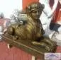 Preview: ägyptische Sphinx Skultur aus kunstbeton und altgold patiniert