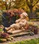 Preview: Alfred mit der Feierabend Pfeife als lustige Gartenfigur Mann mit Pfeife
