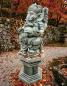 Preview: Bali Elefantengott Figur Ganesha Elefantenfigur Lotusblume Tempel Wächter Torwächter Steinfigur mit Sockel 105cm