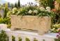 Preview: Blumenkasten Pflanzkasten mit Weinlaub Pflanzkübel Beton Steinguss 69cm