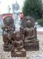 Preview: heiliger buddda aus beton in teakholzfarben