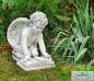 Preview: Gartenfigur Engel mit Buch