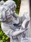 Preview: Gartendeko Steinfigur Mädchen und Junge als Märchenbuch Leser 51cm 37kg