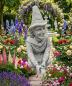 Preview: Hexe Baba Jaga auf dem Besen - Amüsante Halloween Gartenfigur