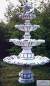 Preview: Kaskaden Gartenbrunnen mit 5 Wasserschalen und Kreuzblüte