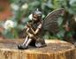 Preview: kleine sitzende Elfen Figur aus Bronze