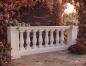 Preview: Balustrade Weißbeton 73cm hoch 125cm lang mit 5 Baluster Säulen keinen Pfeiler KP01098