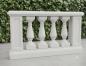 Preview: Balustrade Weißbeton 73cm hoch 125cm lang mit 5 Baluster Säulen keinen Pfeiler KP01098