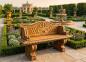 Preview: Gartenbank Beton Steinbank mit Lehne Exclusives Design Weißbeton Steinguss frostfest Sandstein farbig patiniert
