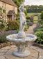 Preview: Gartenbrunnen Springbrunnen mit Figur Wasserträgerin Standbrunnen mit Brunnen Wasserschale 170cm