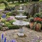 Preview: Kaskaden Gartenbrunnen Standbrunnen mit 3 Wasserschalen Garten Springbrunnen 220cm