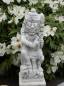 Preview: Azteken Steinfigur Tempelwächter mit Sockel