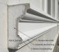 Preview: Fenster Gesims Sonderprofile Fassaden Styroporstuck Leisten 160x60mm P24A