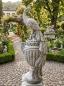 Preview: Steinfigur Pfau Statue auf Vase Steinguss Gartendekoration Gartenfigur Skulptur 110cm