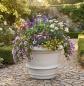 Preview: Großer Pflanzkübel schlicht ohne Verzierung Blumenkübel massiver Beton Steinguss 61cm
