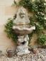 Preview: Wandbrunnen Steinguss mit Fischmotiven Putten Wasserspeier Kopf 125cm 105kg