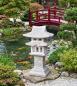 Preview: Teehaus japanische Steinlaterne als Garten Vogelhaus Gartendekoration Weißbeton Steinguss 127cm 274kg