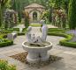 Preview: Moderner Gartenbrunnen mit Skulptur Junde Familie
