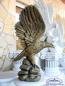 Preview: Massive Adler Steinfigur in Kupferoptik Seeadler Steinadler für Garten und Terrasse