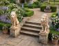 Preview: Gartenfiguren Löwen Steinfiguren sitzende Löwenfiguren Paar Set links rechts 92cm