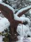 Preview: Massive Adler Steinfigur in Kupferoptik Seeadler Steinadler für Garten und Terrasse