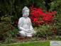 Preview: Buddha Statue hellgrau