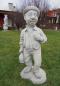 Preview: Trinker Figur mit Flasche Trunkenbold Steinfigur lustige Dekofigur Weißbeton Steinguss 87cm 45kg BAD-10267