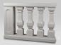 Preview: Balustraden Geländer quadratischen historische Baluster Säulen 90cm