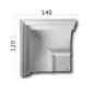 Preview: W-16 Innenecken Eckelemente zu Eckprofil P-16 für Profile mit 145x120mm glatt ohne Dekor 1Stück