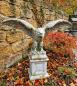 Preview: Steinadler mit Sockel monumentale Gartendekofigur Adler Steinfigur 181cm