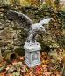 Preview: Steinadler mit Sockel monumentale Gartendekofigur Adler Steinfigur 181cm