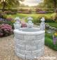 Preview: Gartenbrunnen Hellgrau Zierbrunnen Brunnenschacht Steinbrunnen Betonring Elemente Garten Wasserspeicher Schöpfbrunnen