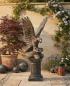 Preview: Gartenfigur Adler Bronze 90cm Steinfigur Metall Farben Optik Seeadler Skulptur