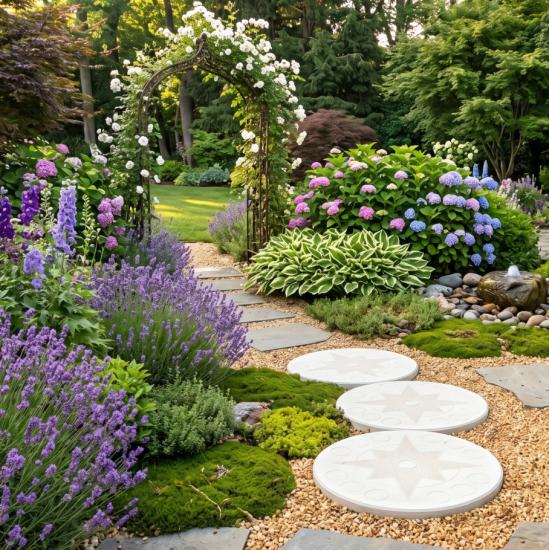 Runde Beton Trittplatte Gartenweg Dekoration