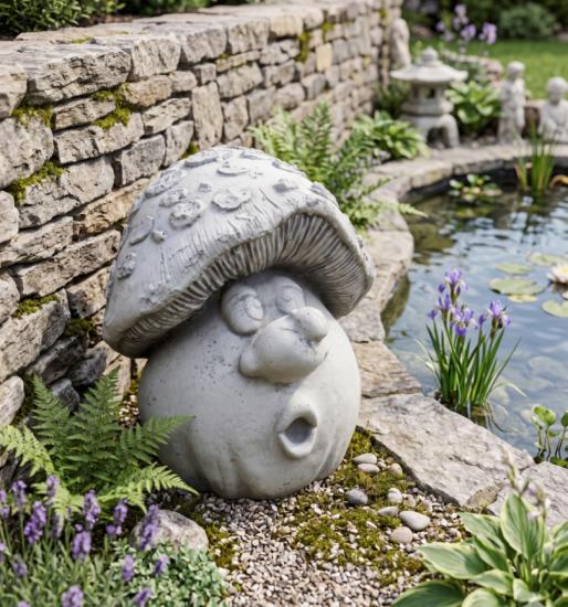 Gartenpilze Steinfiguren Steinpilze Gartendekoration Beton Steinguss Figur