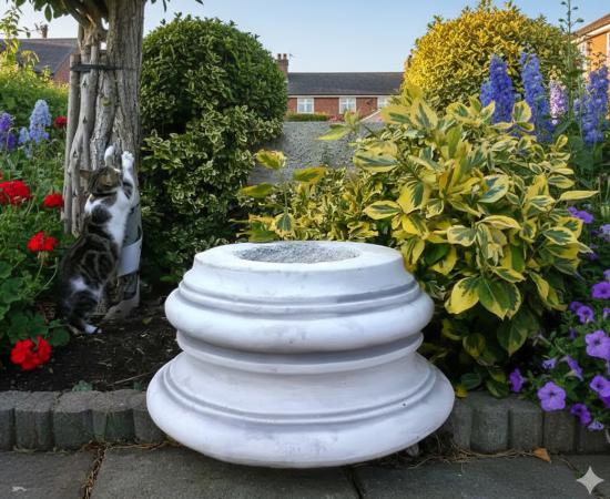 Sockel für Säulen garten Beton Figuren und Blumen Pflanzgefäße
