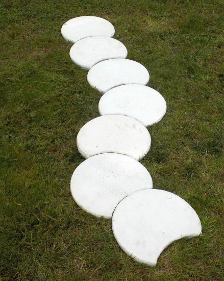 runde Gartenweg Betonplatten