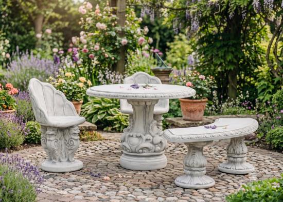 Gartenmöbel Sitzgruppe Gartentisch 2 Sessel Stühle 1 Gartenbank 532kg