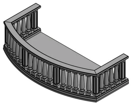 CAD-Planung ihrer Balustrade mit 3D Visualisierung des Balkon Balustradengeländer