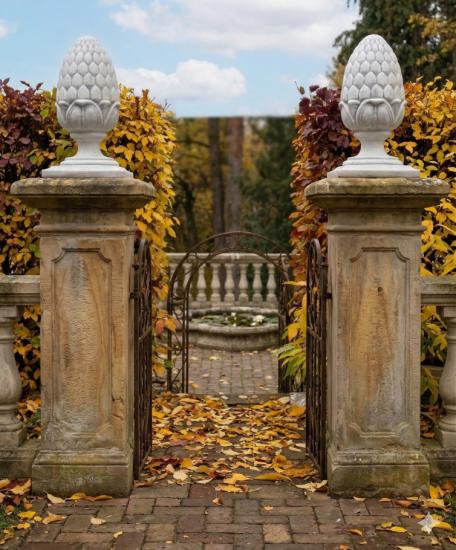 Pinienzapfen aus Beton Steinguss Schmuck 54cm