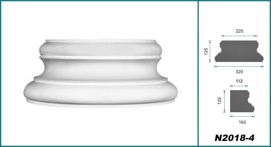 Hartschaum Säulen 226cm Halbsäulen Säulenverkleidung Säulenschaft kanneliert 180mm